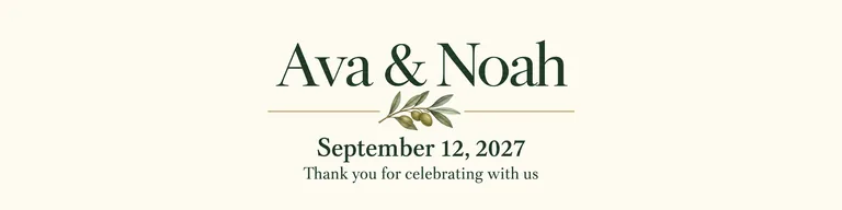 Ava & Noah September 12, 2027 婚礼水瓶标签，用 AI 瓶子标签设计 生成