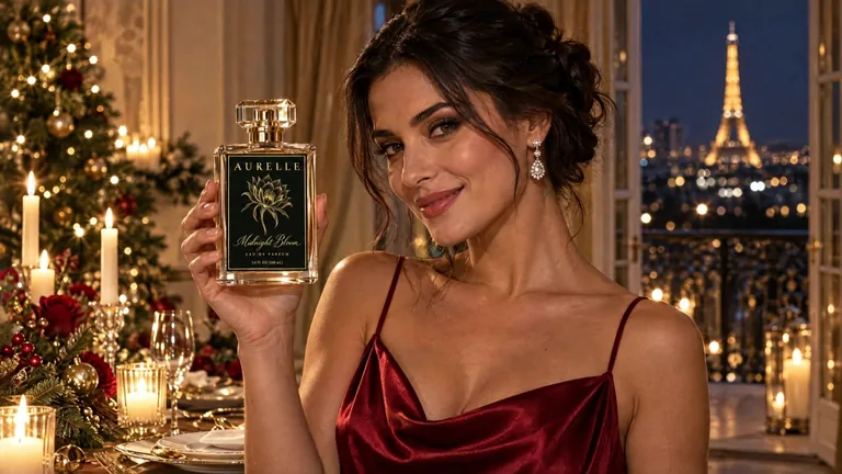 Holiday perfume commercial, made with AI Commercial Generator