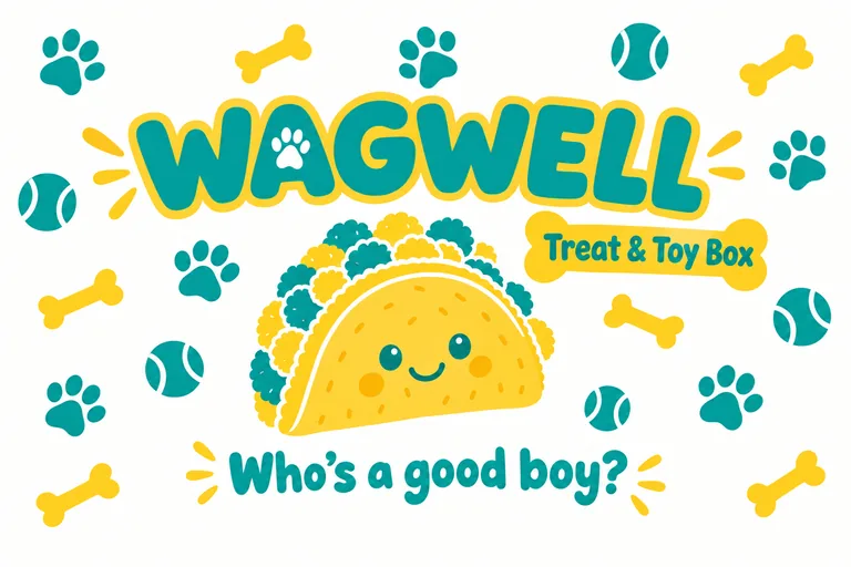 WAGWELL Treat & Toy Box의 강아지 구독 박스 뚜껑, AI 택배 박스 디자인에서 제작