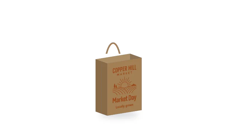 A frame of the free 3D paper bag turntable video
