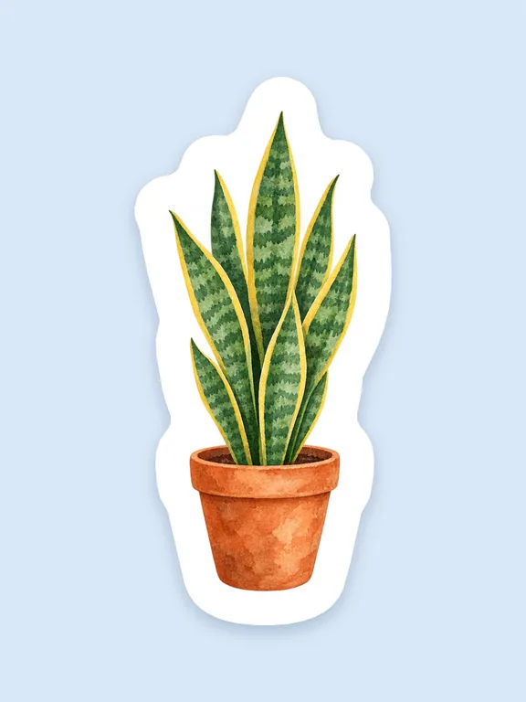 植物店のステッカー、AIステッカーデザインで作成